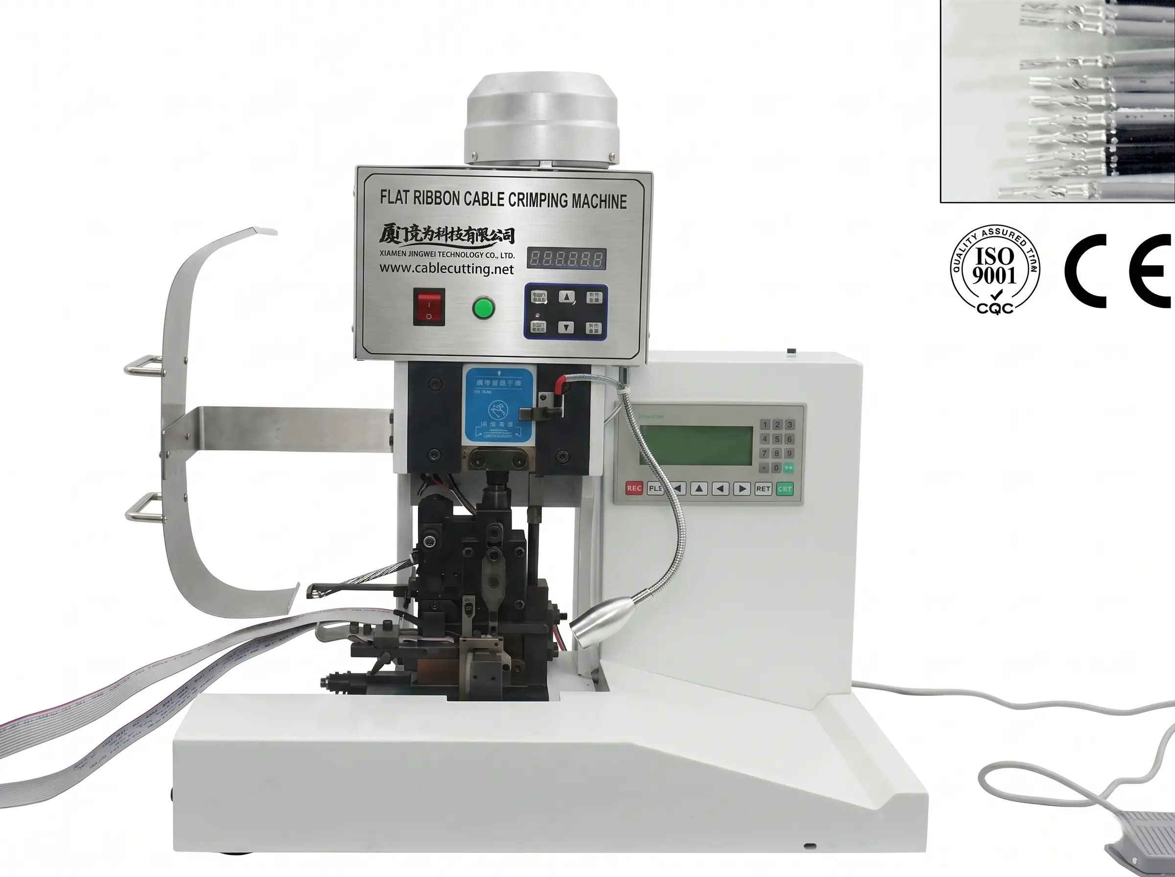 Mesin Crimping Kabel Datar Semi-Auto WPM-FCCM-18: Presisi Tinggi untuk Otomatisasi Pabrik