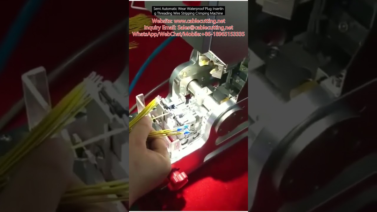 Mesin Semi Otomatis Pasang Steker Tahan Air, Ulir, Kupas, dan Crimp Kabel