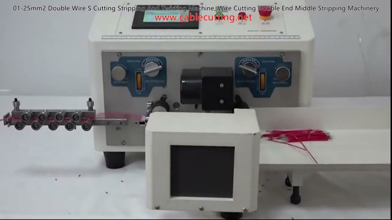 Mesin Potong, Kupas, dan Pilin Kawat Ganda 01-25mm² – Otomatis untuk Industri Kabel