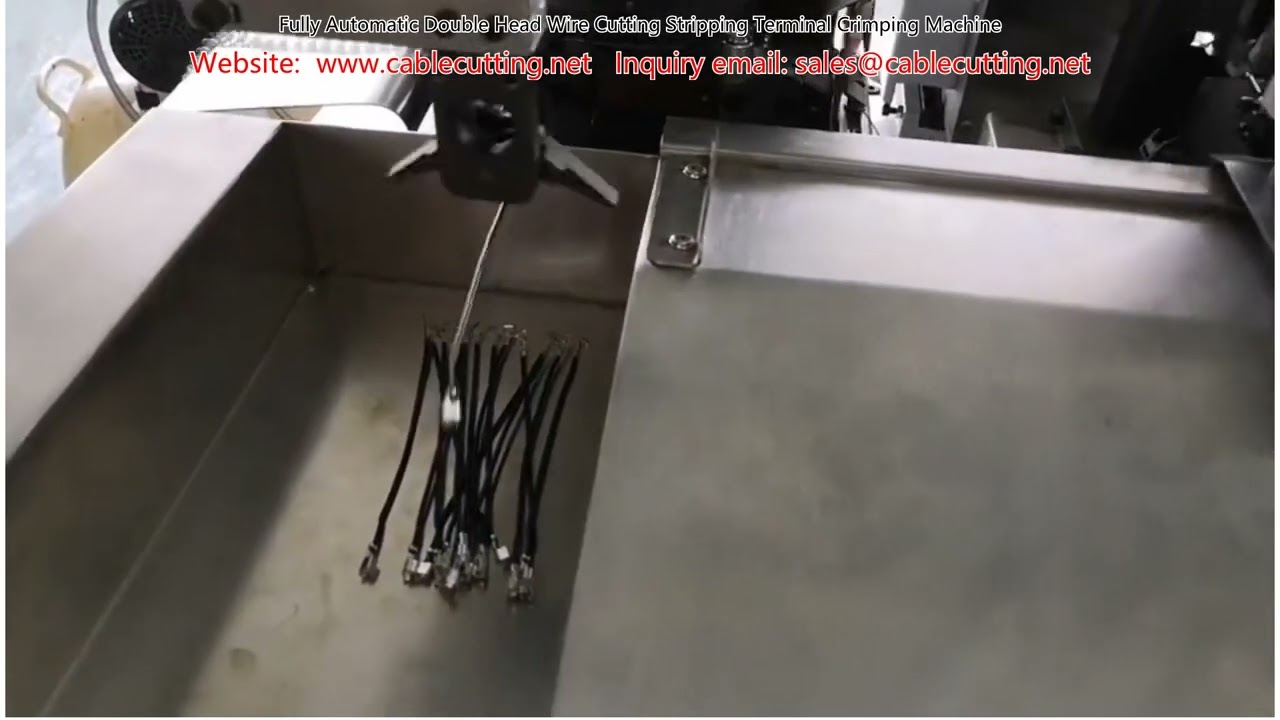 Mesin Crimping Terminal Kawat Otomatis Double Head – Potong, Kupas, Crimp Sekaligus