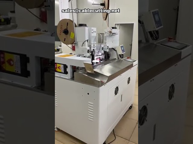 Mesin Crimping Terminal Otomatis dengan Pemanas Shrink Tube Satu Ujung untuk Kabel Harness