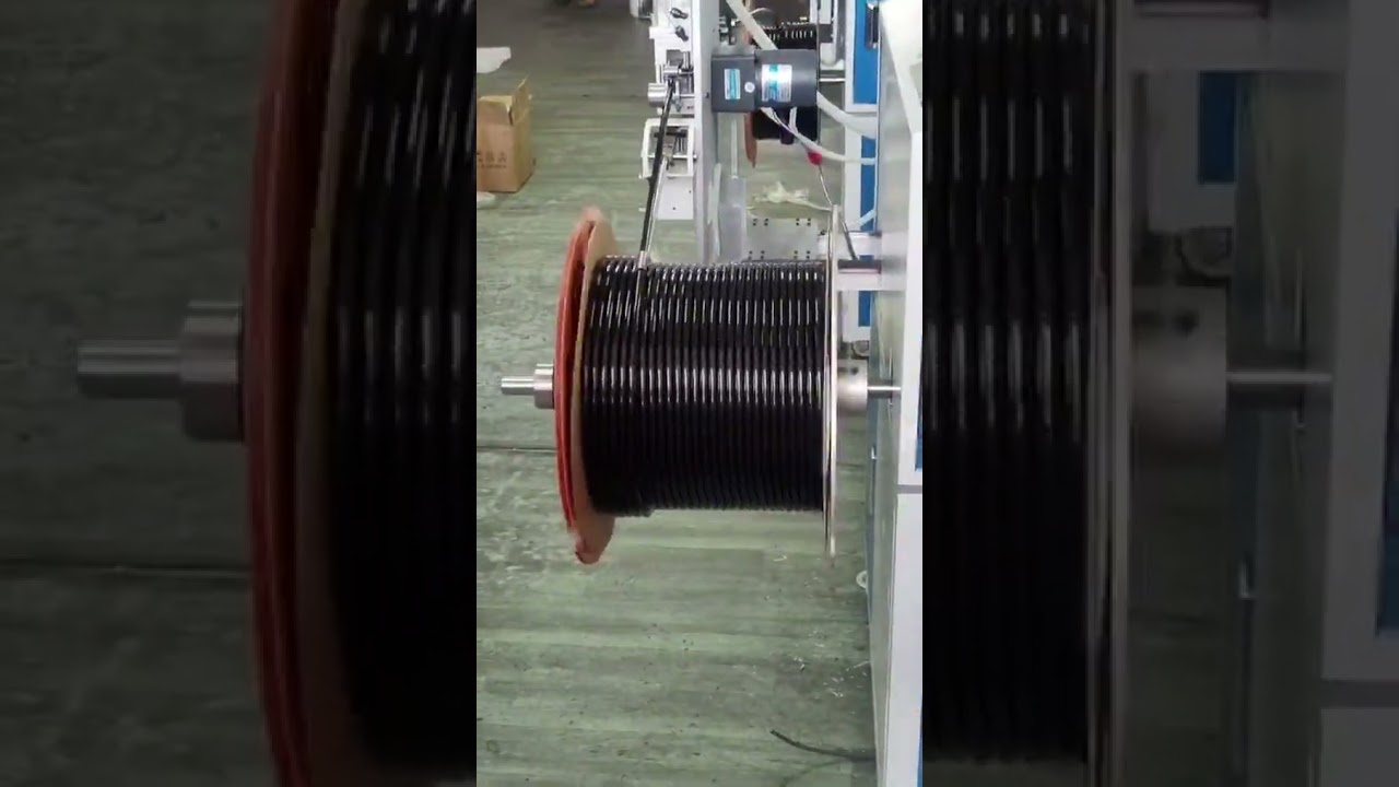 Gulungan Selang Otomatis dengan Paper Tray - Solusi Coiling Efisien untuk Pabrik #pabrik #mesin