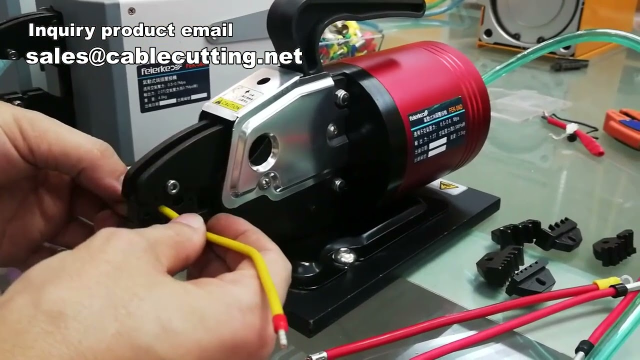 Mesin Crimper Terminal Pneumatik Mini Meja | Alat Crimping Kabel & Terminal Ring Isolasi