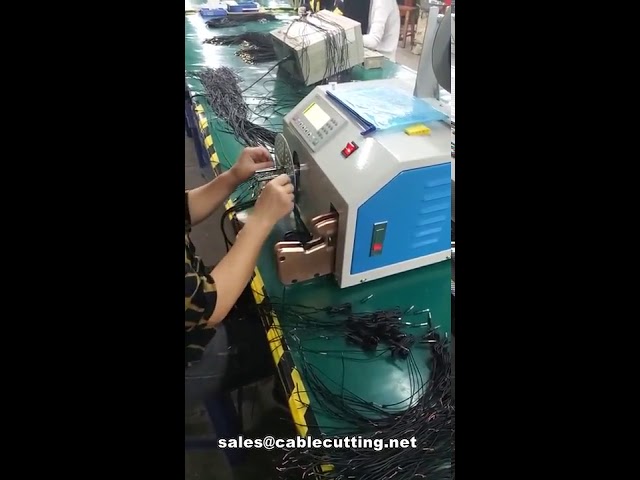 Mesin Penggulung Kabel Earphone + Pengikat Kabel Otomatis untuk Produksi
