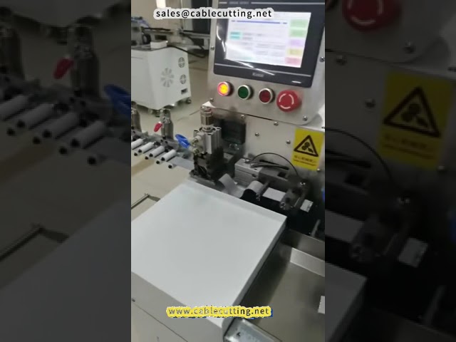 Mesin Crimping Terminal Otomatis untuk Kabel Datar, Double Head, dan Pencelupan Timah