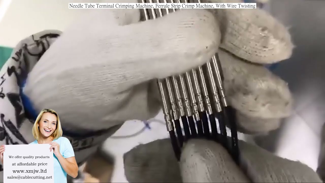 Needle Tube Terminal Crimping Machine, Ferrule Strip Crimp Machine, With Wire Twisting