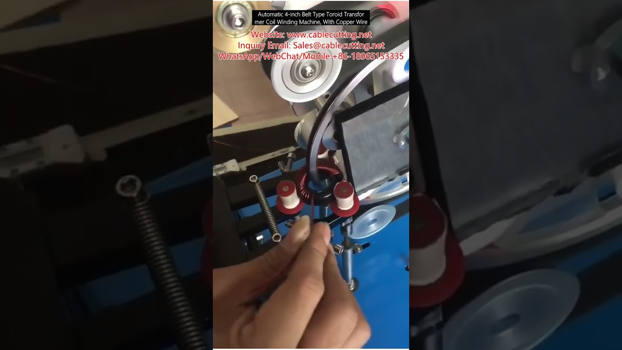 Mesin Gulung Kumparan Toroid Otomatis 4 Inci Tipe Belt dengan Kawat Tembaga