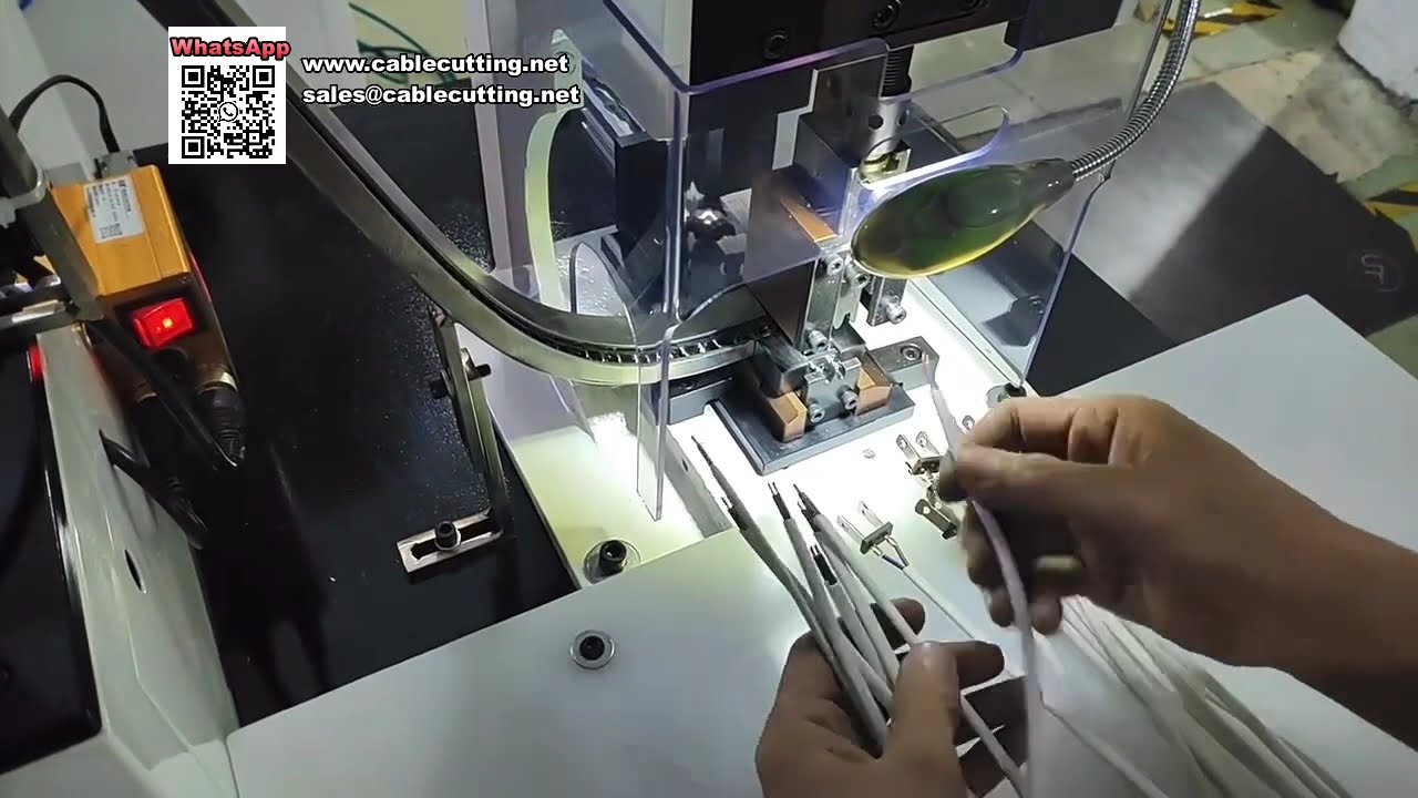 Mesin Crimping Terminal 2 Pin Otomatis dengan Sistem Pengumpan Mangkuk Getar