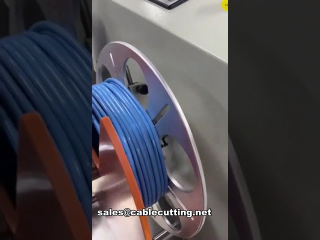 Mesin Pemotong Kabel Semi Otomatis dengan Penggulung dan Penghitung Meter WPM-2009LC
