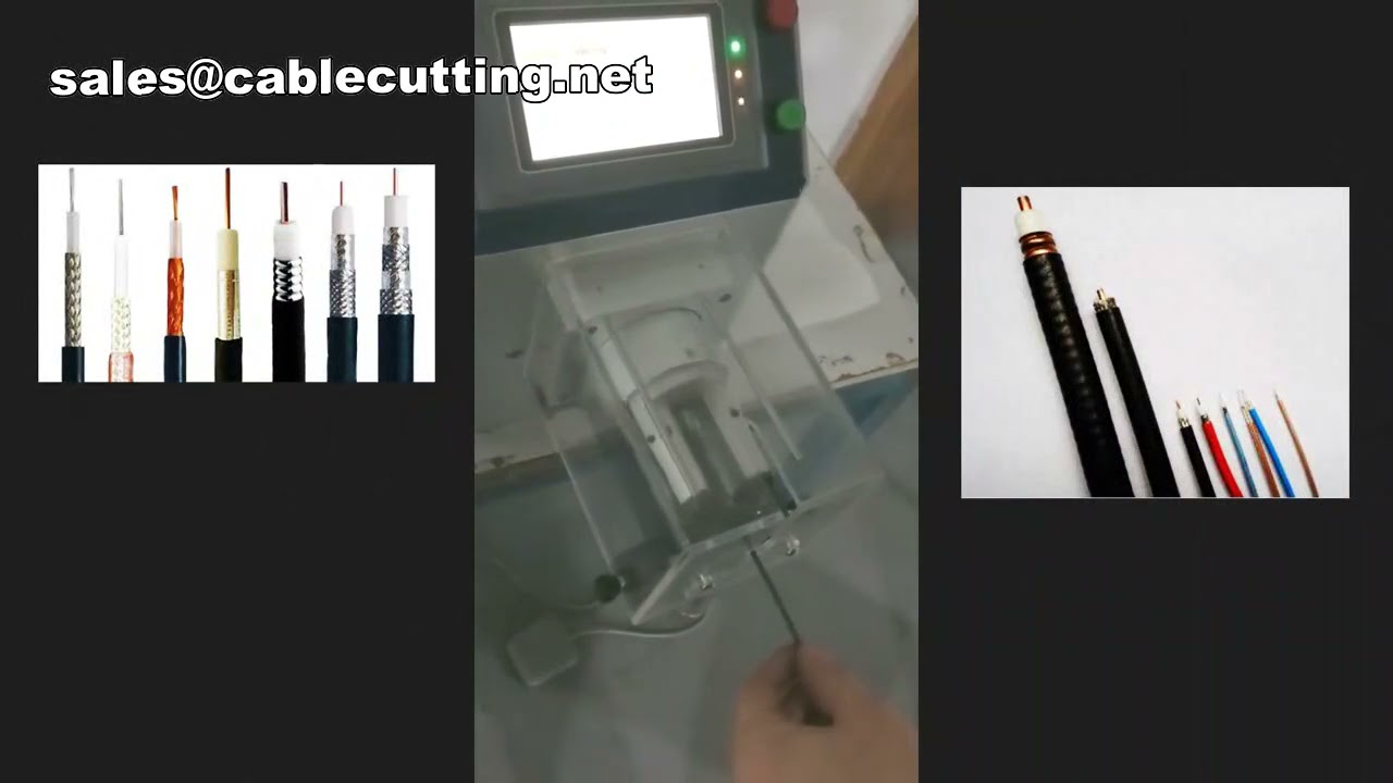 Mesin Pengupas & Pemotong Kawat Listrik Otomatis untuk Kabel Koaksial