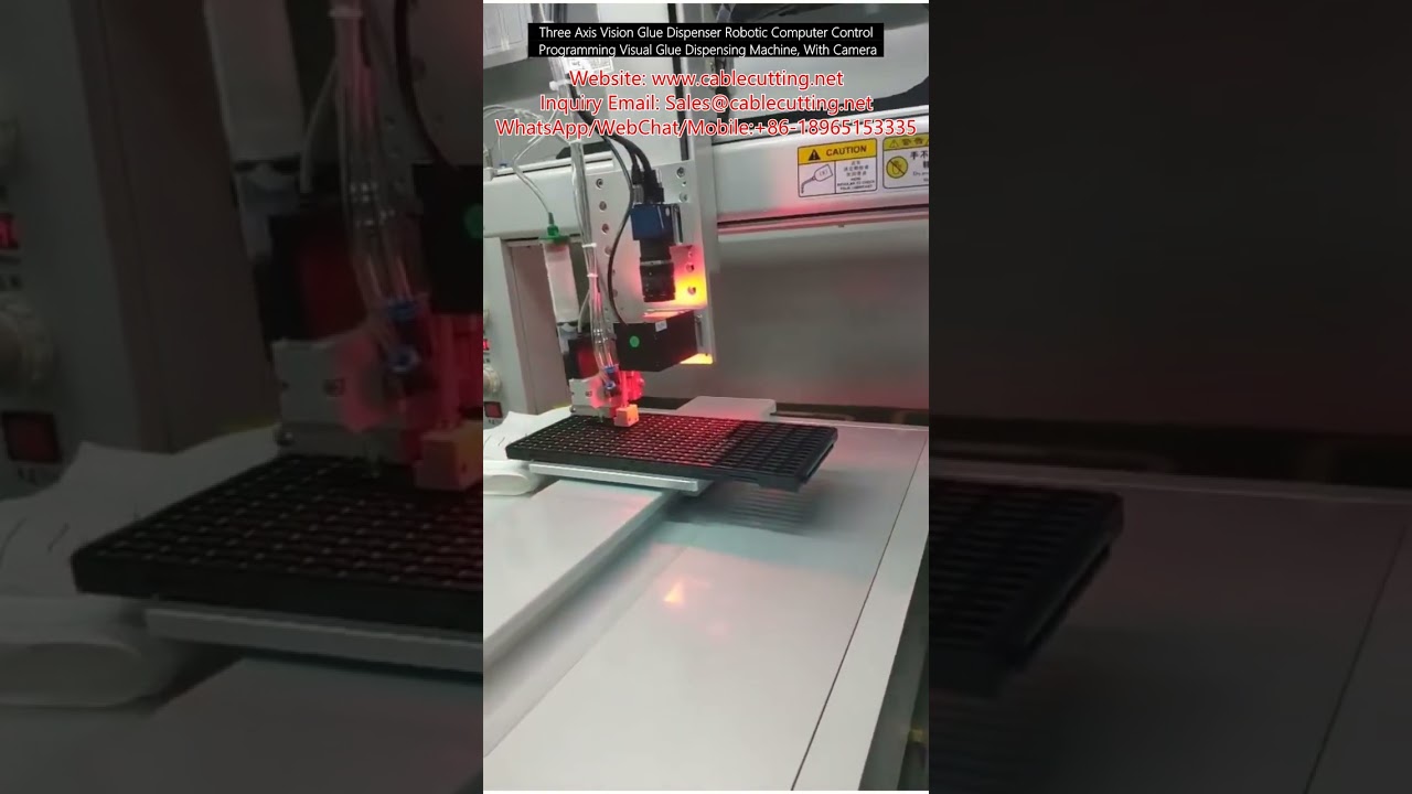 Mesin Dispenser Lem Robotik 3 Sumbu dengan Sistem Visi – Kontrol Komputer Otomatis