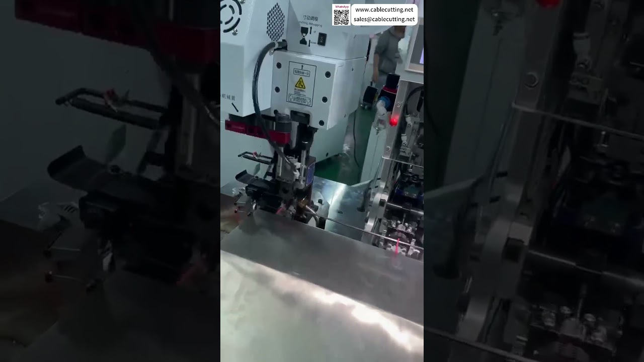 Perangkat Alat Proses Setup Mesin Insertion Plug Waterproof Tunggal Crimping Kepala Ganda Otomatis