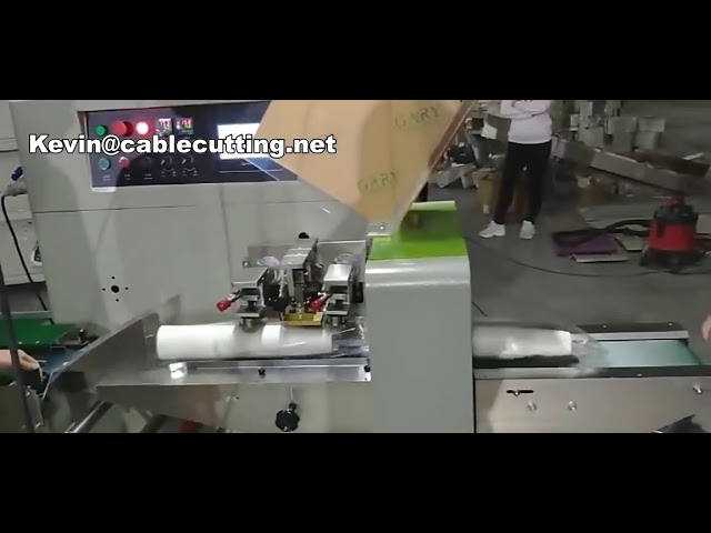 Mesin Pengemas Flow Wrap Full Servo Otomatis untuk Cup Kertas, Biskuit & Produk Bakery