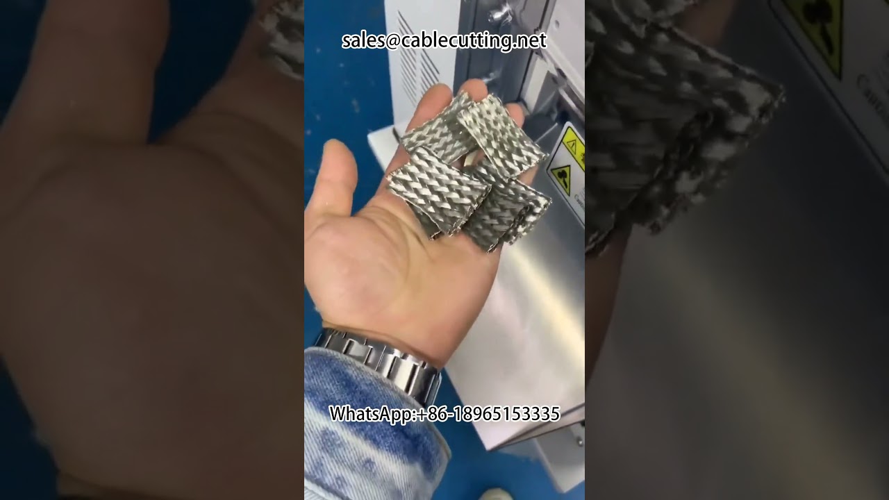 Mesin Potong Pita Tembaga Jalinan dan Pipa Heat Shrink Otomatis