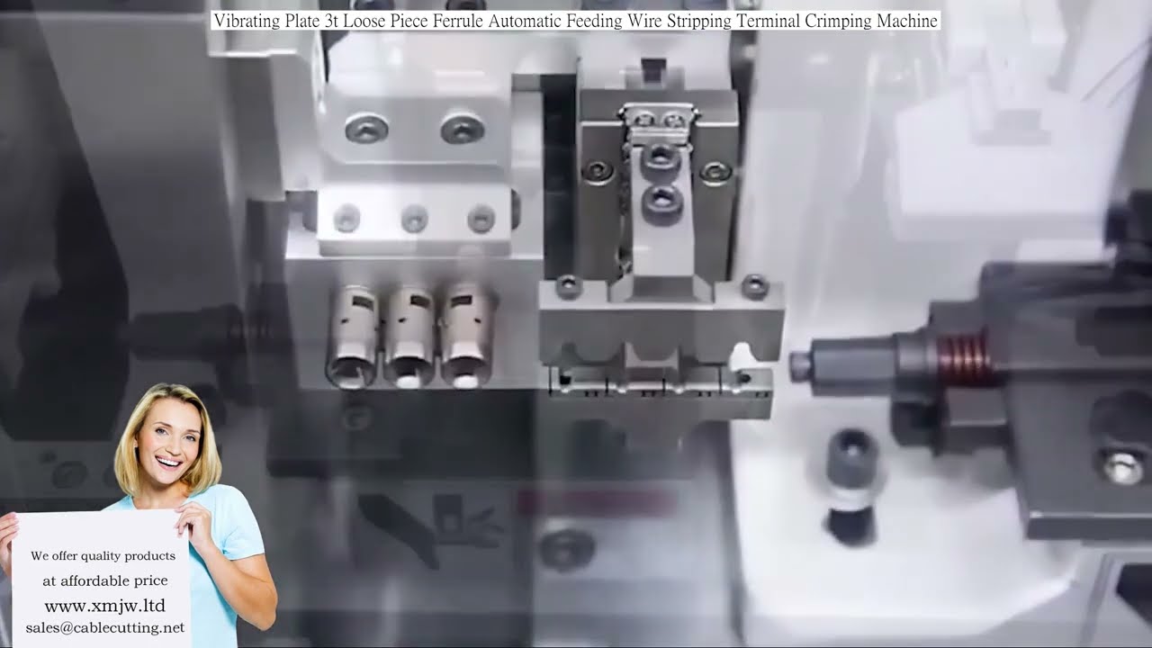 Mesin Crimping Terminal Otomatis 3 Ton dengan Pelat Getar untuk Ferrule Lepas - Strip & Crimp