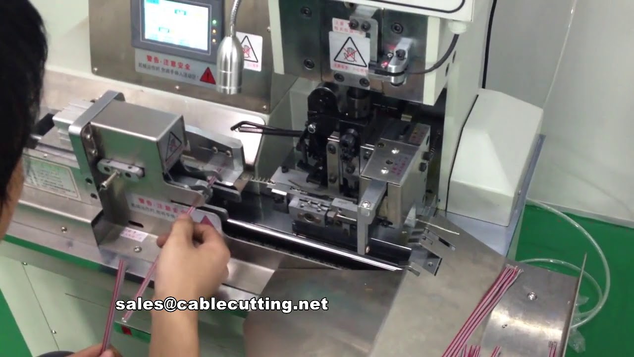 Mesin Otomatis Pemotongan Kabel Ribbon Datar dan Crimping Terminal