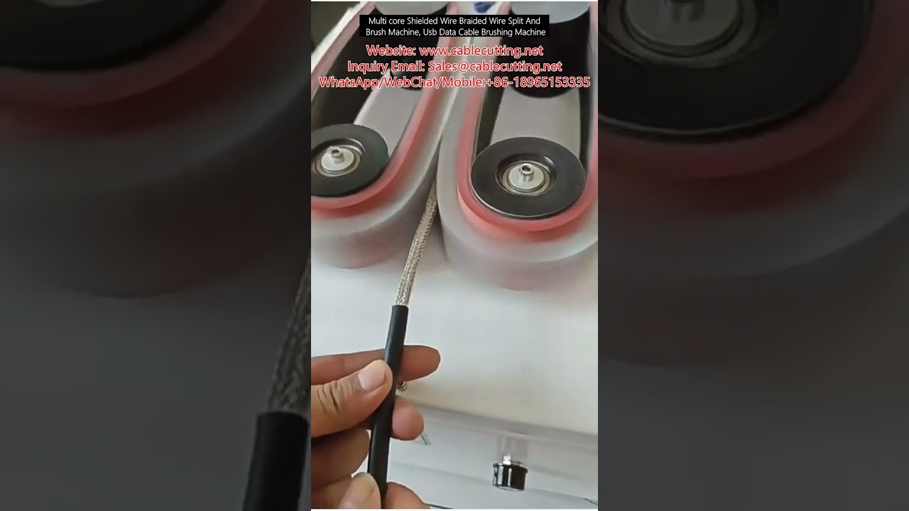 Mesin Otomatis Pembelah & Penyikat Kabel Multi-Core Berpelindung dan Dikepang – Ideal untuk Kabel Data USB