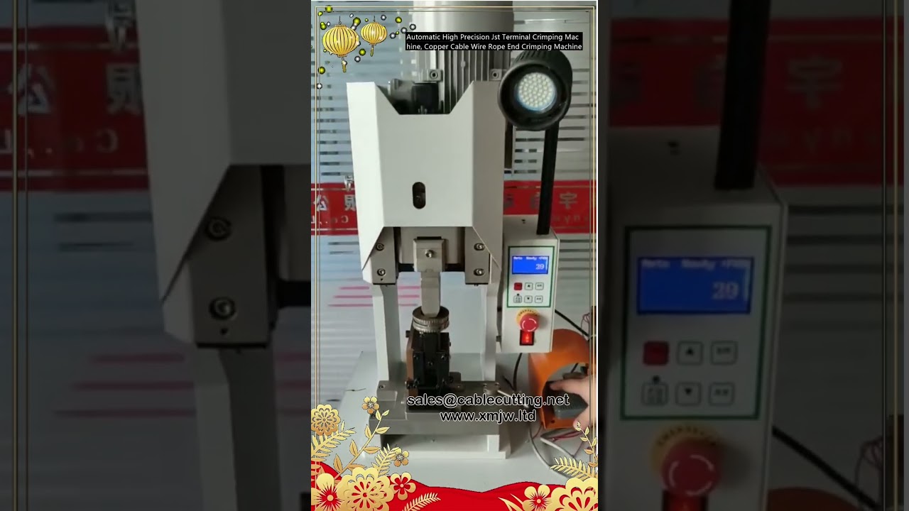 Mesin Crimping Terminal JST Presisi Tinggi Otomatis | Alat Crimping Ujung Kabel Tembaga & Wire Rope