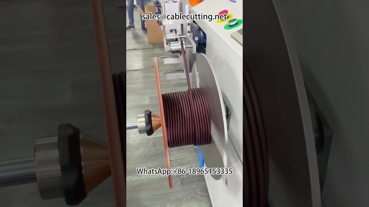 Penggulungan Kabel Audio Otomatis dengan Penghitung Meter - Mesin Gulung Kabel #pemrosesanKawat