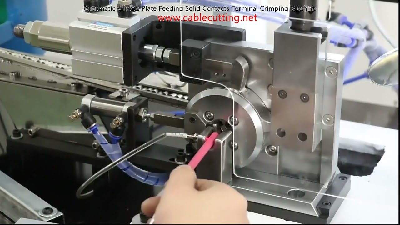 Mesin Crimping Terminal Otomatis dengan Pengumpan Pelat Getar untuk Kontak Padat